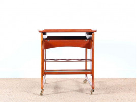 Mid century modern scandinavian teak trolley by Ingvar Jensen