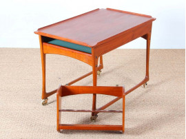 Mid century modern scandinavian teak trolley by Ingvar Jensen