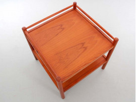 Mid-Century  modern pair of teak side tables