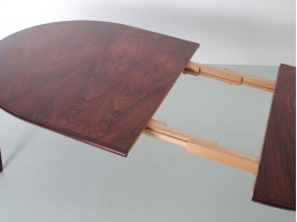 Mid-Century Modern dining table by Harry Rosengren Hansen for Brande Møbelindustri in Rio rosewood.