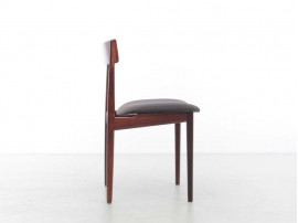 Mid-Century  modern scandinavian set of 4 chairs in teak by Harry Rosengren Hansen