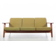 Mid-Century  modern scandinavian 3 seat sofa model GE 290 in teak by Hans Wegner