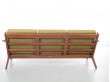 Mid-Century  modern scandinavian 3 seat sofa model GE 290 in teak by Hans Wegner