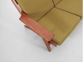 Mid-Century  modern scandinavian 3 seat sofa model GE 290 in teak by Hans Wegner