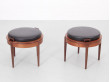 Paire de tabourets scandinaves réversibles en table d'appoint