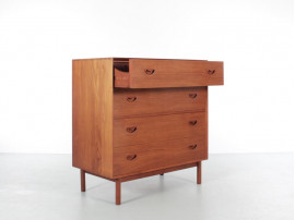 Mid-Century modern scandinavian  commode  dressing table in solid teak by Peter Hvidt et Orla Mølgaard Nielsen