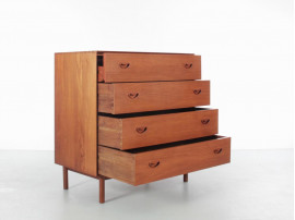 Mid-Century modern scandinavian  commode  dressing table in solid teak by Peter Hvidt et Orla Mølgaard Nielsen