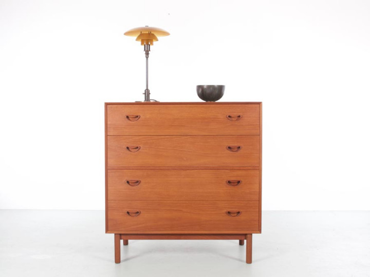 Mid-Century modern scandinavian  commode  dressing table in solid teak by Peter Hvidt et Orla Mølgaard Nielsen