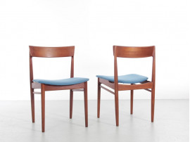 Mid-Century  modern scandinavian pair of chairs in teak by Harry Rosengren Hansen