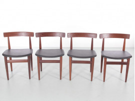 Table de repas scandinave à rallonges Dining set en teck model 630