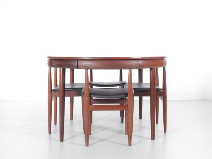 Table de repas scandinave à rallonges Dining set en teck model 630