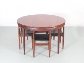 Table de repas scandinave à rallonges Dining set en teck model 630