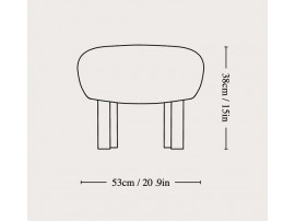 Footstool for Little Petra VB1 lounge chair by Viggo Boesen. New edition