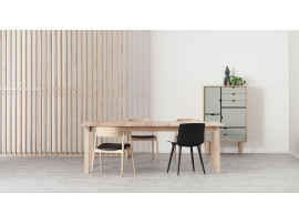 Table de repas  scandinave à rallonge modèle T9. chêne massif. De 220 cm à 420 cm. 8/18 pers