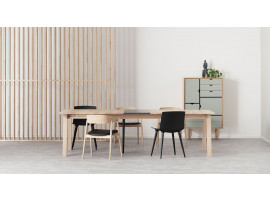 Scandinavian Extendable Dining Table model T9 solid oak , 220 cm to 420 cm . 8/18 seats.