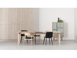 Table de repas  scandinave à rallonge modèle T9. chêne massif. De 220 cm à 420 cm. 8/18 pers