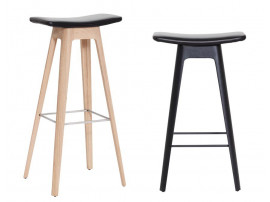 Scandinavian stool bar model HC1, fabric or leather, 67 cm or 80 cm.