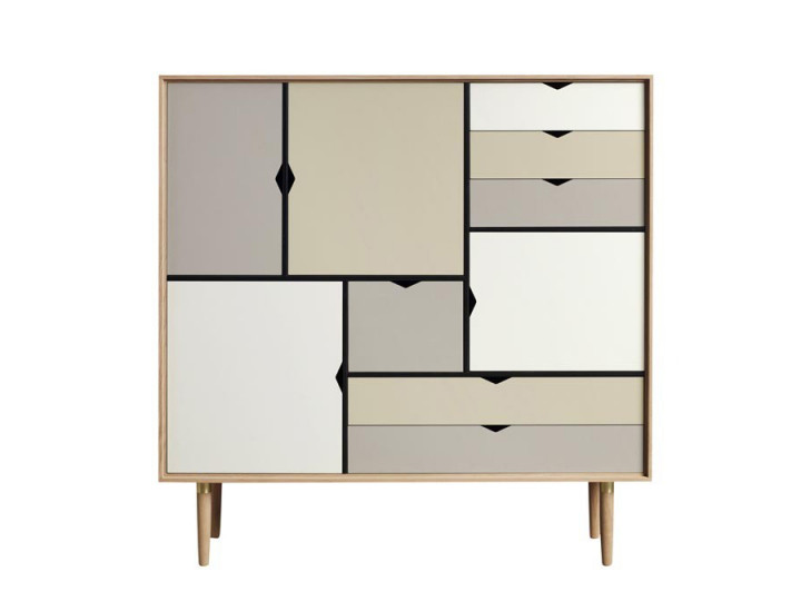 Buffet scandinave modèle S3 multicolore.