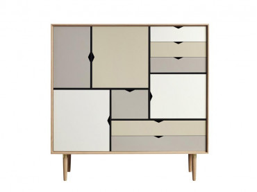 Buffet scandinave modèle S3 multicolore.