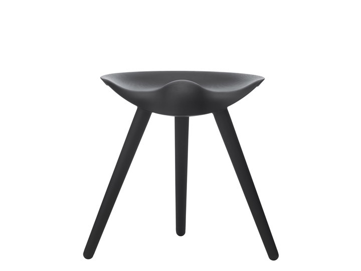 Tabouret scandinave modèle ML 42 nouvelle édition. Laqué noir