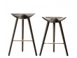 Mid-Century  modern scandinavian bar stool model ML42 oak, 69 /77 cm, by Mogens Lassen, new edition.