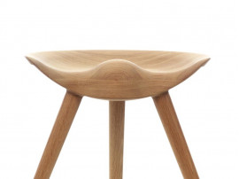 Mid-Century  modern scandinavian bar stool model ML42 oak, 69 /77 cm, by Mogens Lassen, new edition.
