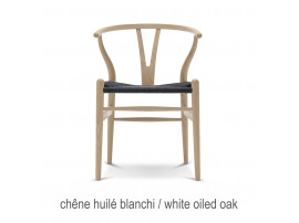 Chaise scandinave modèle Wishbone ou CH24 corde noire. Edition neuve.