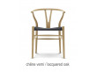 Chaise scandinave modèle Wishbone ou CH24 corde noire. Edition neuve.