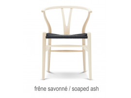 Chaise scandinave modèle Wishbone ou CH24 corde noire. Edition neuve.