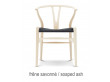 Chaise scandinave modèle Wishbone ou CH24 corde noire. Edition neuve.