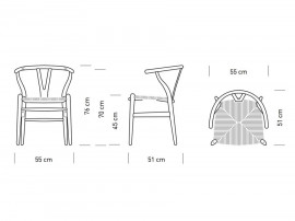 Mid-Century Modern CH 24 Wishbone chair by Hans Wegner. New product.