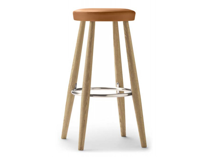 Tabouret de bar scandinave modèle  CH56 hauteur 76 cm. Edition neuve.