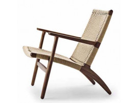 copy of Mid-Century modern scandinavian arm chair in smoked oak model CH25 by Hans Wegner. New edition