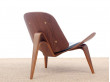 Mid-Century  modern scandinavian easychair model CH 07 or Shell Chair by Hans Wegner. New edition.