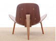 Mid-Century  modern scandinavian easychair model CH 07 or Shell Chair by Hans Wegner. New edition.