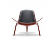 Fauteuil scandinave CH07 ou Shell Chair couleur. Nouvelle édition.