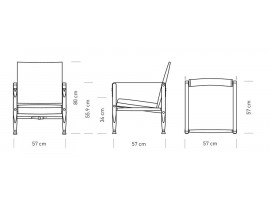 Chaise scandinave modèle KK47000 "Safari chair". Edition neuve.