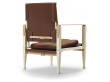 Mid-Century modern scandinavian chair model KK47000 Safari chair leather by Kaare Klint.