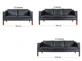 Mid-century modern sofa model Eton, 3 seat.