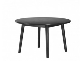 Table de repas scandinave ronde, à rallonges, modèle 120, 6/8 pers.