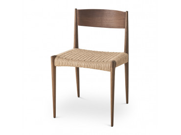 Chaise scandinave modèle Pia, chêne fumé, nouvelle édition.