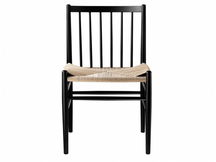 Mid-Century Modern danish chair in black laquered beech, model 80 by Jørgen Bækmark. New realese