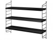 Etagère scandinave String pocket, noire nouvelle édition.