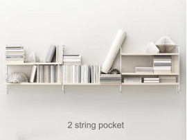 Mid-Century modern scandinavian shelves String Pocket. New édition