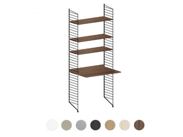 String Système Pack shelves and desk. New édition. | Galerie Møbler