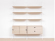 Mid-Century modern scandinavian shelves String System in oak, ash or black stained. New édition.