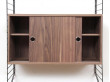 Mid-Century modern scandinavian shelves String System in walnut. New édition. 