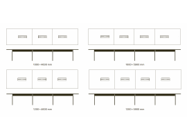 Camelot conference table 6250. 4 different sizes. From 200 cm to 590 cm