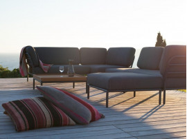 LEVEL outdoor modular Lounge Sofa. Dark Grey cushions.