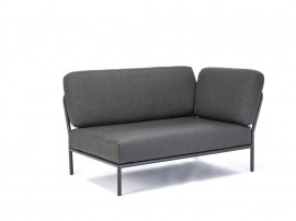 LEVEL outdoor modular Lounge Sofa. Dark Grey cushions.